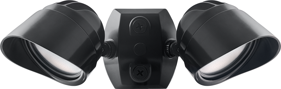 BULLET FLOOD KIT 2 X 12W WARM LED 120V W/ CU4 & HOOD BRONZE