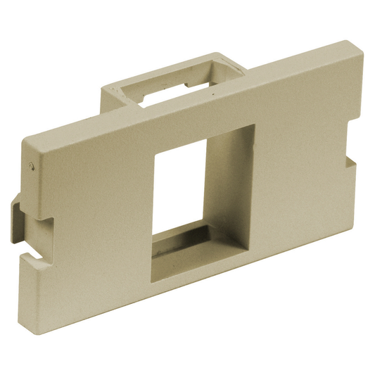 Audio/Video Unloaded Module, Keystone, 1-Port, Flat, 1 Unit, Electric Ivory