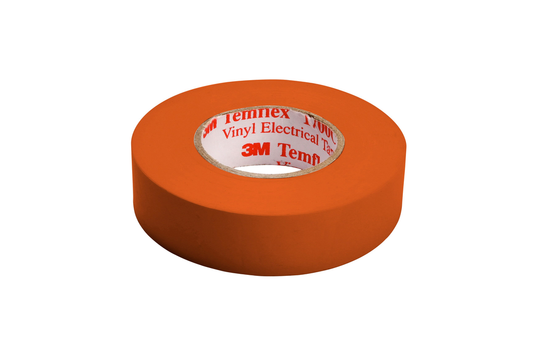 3M™ Temflex™ Vinyl Electrical Tape 1700C, 3/4 in x 66 ft, 1-1/2 in Core, Orange, 10 rolls/carton, 100 rolls/Case