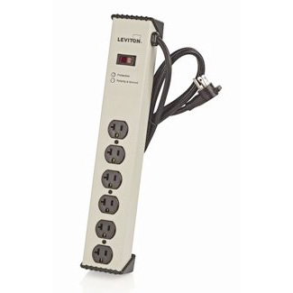 20 Amp, 125 Volt, Surge Protected 6-Outlet Strip w/Switch