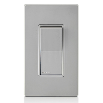 15 Amp Decora Rocker Single-Pole Switch, Grounding, Gray