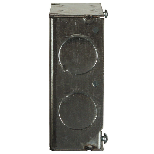 4 in. Square Box, Welded, 1-1/2 in. Deep with One 1/2 and Twelve 3/4 in. KO's