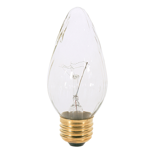 25 Watt F15 Incandescent; Clear; 1500 Average rated hours; 180 Lumens; Medium base; 120 Volt