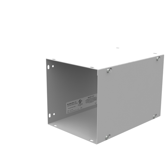 8x12x8 Screw Cover Wireway Type 1 UL Listed Steel No Knockouts ANSI 61 Gray