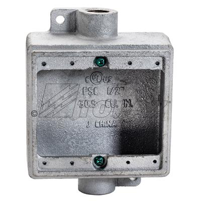 1" DOUBLE GANG FDC BOX DUAL HUB HDG-10PK