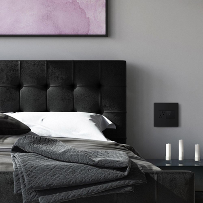 adorne® Graphite 1-Gang+ Screwless Wall Plate with Microban®