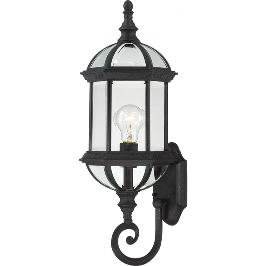Boxwood - 1 Light 22" Outdoor Wall with Clear Beveled Glass, Color retail packaging