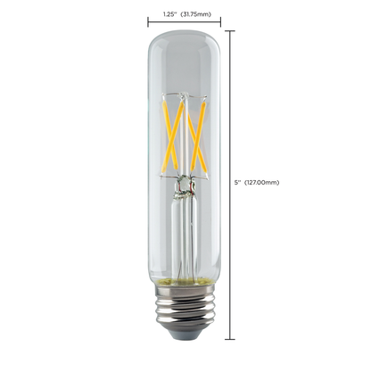 4 Watt T10 LED; Clear; Medium base; 2700K; 350 Lumens; 120 Volt