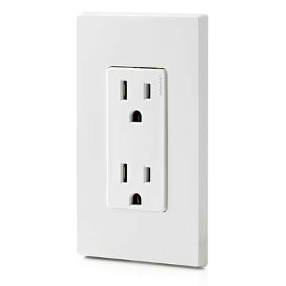 15 Amp Decora Duplex Outlet/Receptacle, Grounding, White