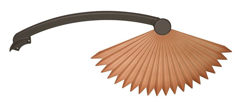 ABS CHINESE PALM BLADE, OIL RUBBED BRONZE - SET OF 5