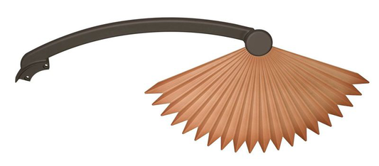 ABS CHINESE PALM BLADE, OIL RUBBED BRONZE - SET OF 5