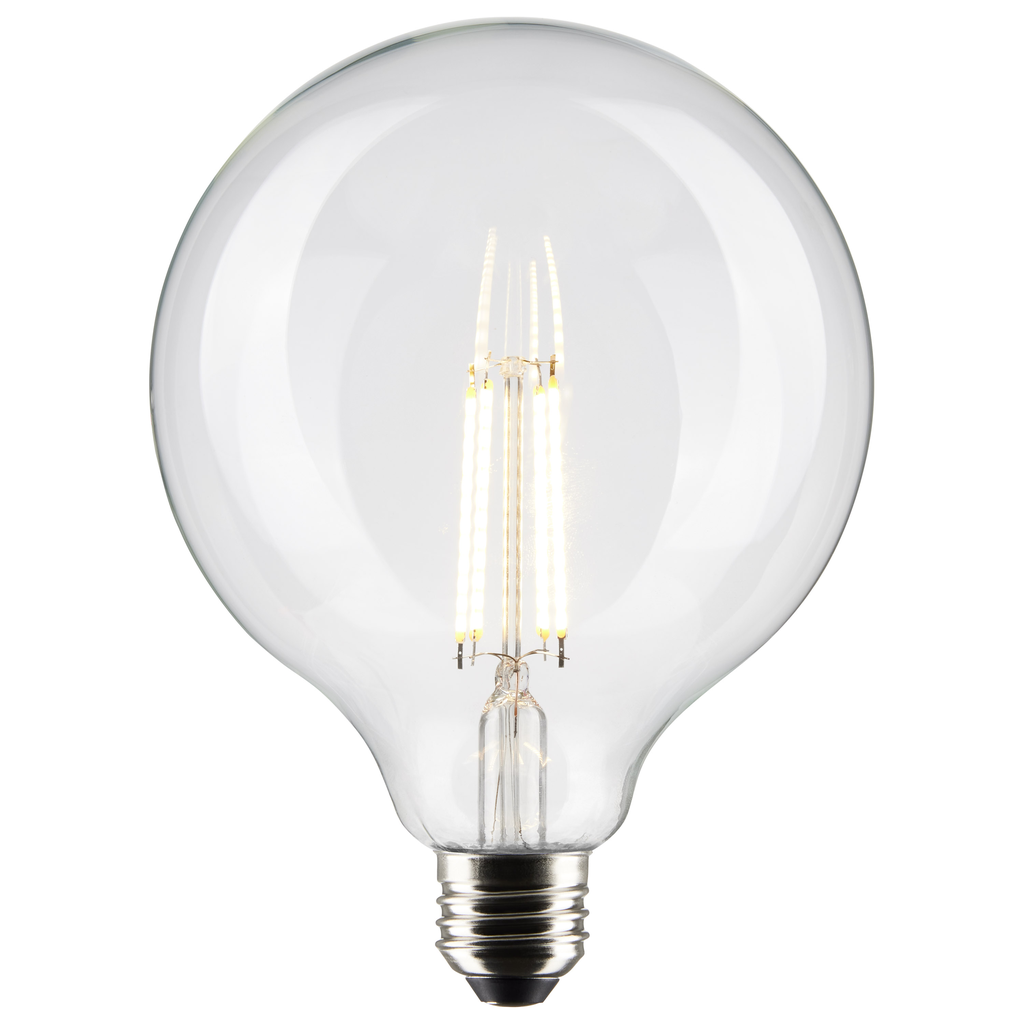 8 Watt G40 LED; Clear; Medium base; 90 CRI; 3000K; 120 Volt