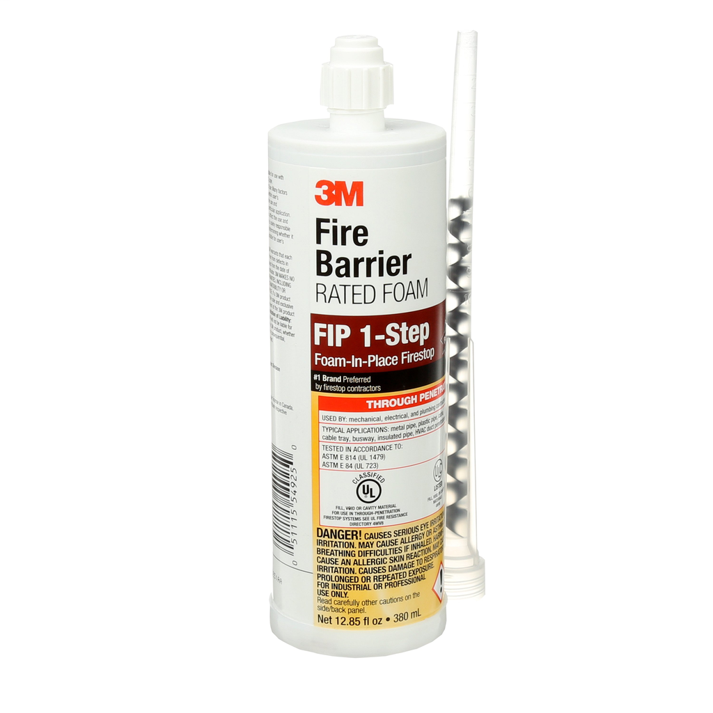 3M™ Fire Barrier Rated Foam FIP 1-Step, Maroon, 12.85 fl oz Cartridge,6/case