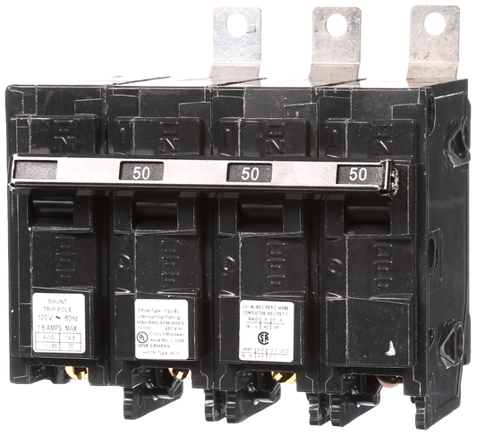 BREAKER 50A 3P 240V 10K BL 120V SHUNT