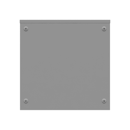 30x8x30 Screw Cover Type 3R UL Listed Steel No Knockouts ANSI 61 Gray Quad D Knockout For Lock Emboss Mounting Holes In Back