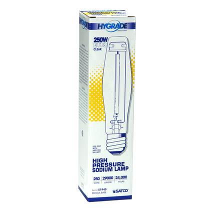 250 Watt; High Pressure Sodium HID; Mogul base; ET18; Clear; 22 CRI; 2100K