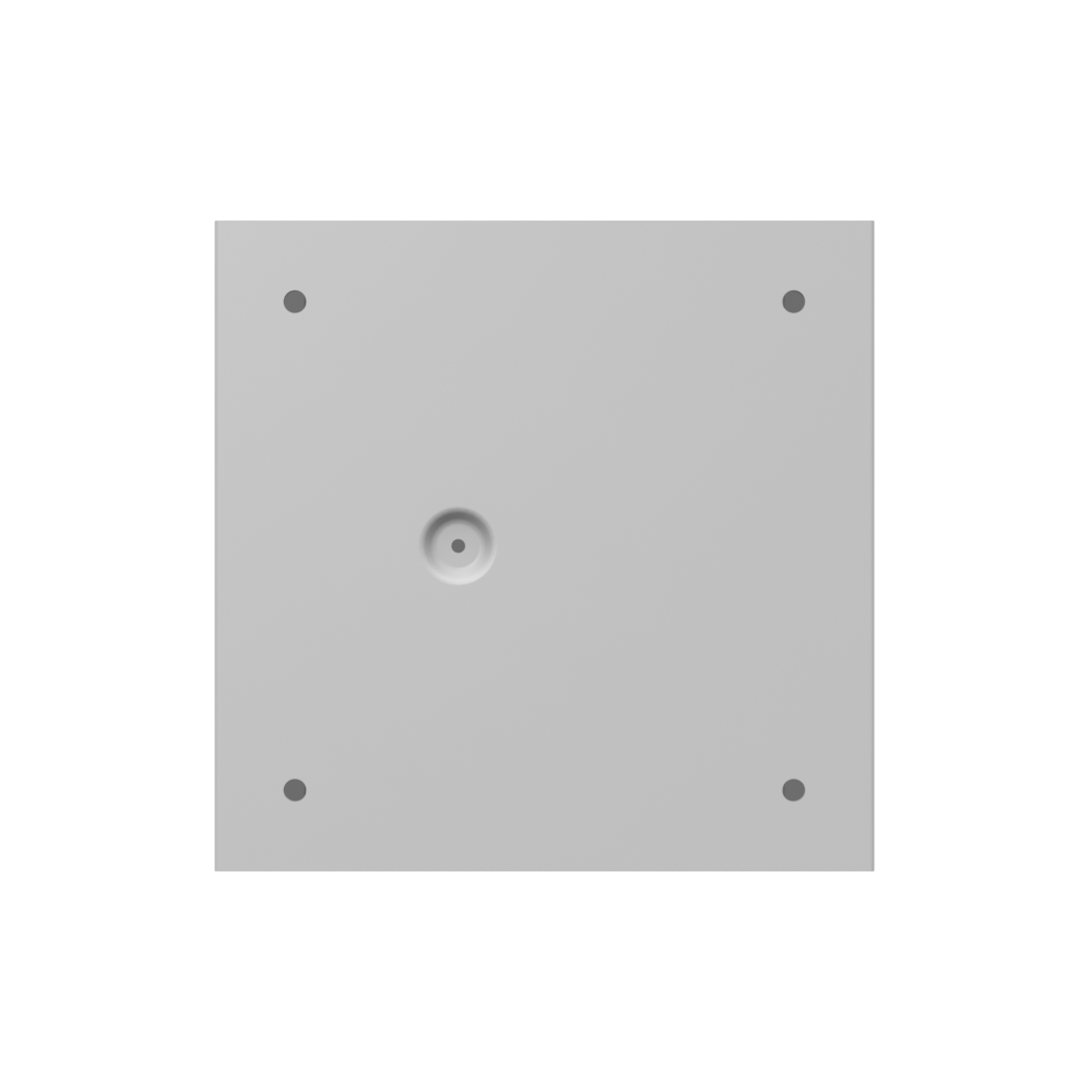 8x4X8 Screw Cover Type 1 UL Steel No KO Gray Cover w/ Teardrop Slots Holes In Back