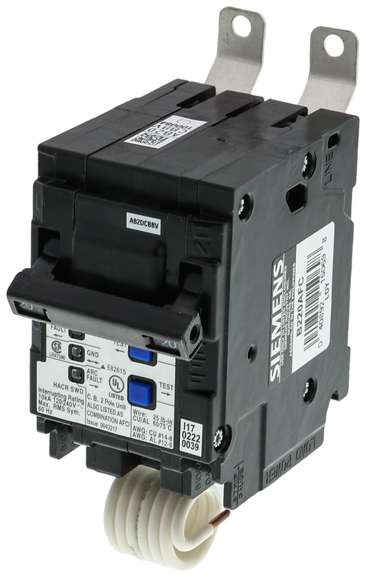 BRKR BAF AFCI 2P 240V 15A 10KA
