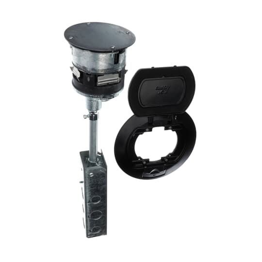 4X4 POKE-THRU 4 PWR 4 COM BLACK CVR