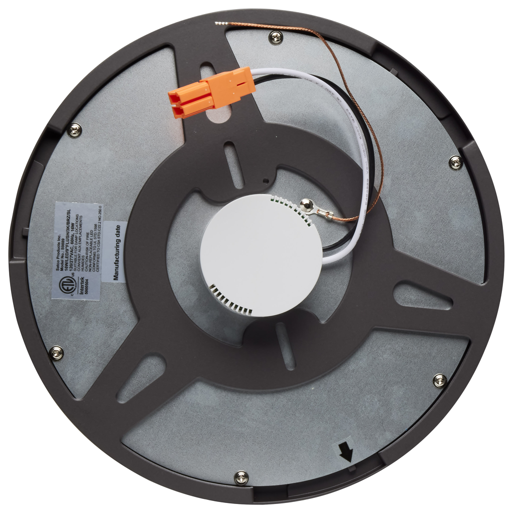 16 watt; 9" Flush Mount LED Fixture; 3000K; Bronze finish; 120/277 volts