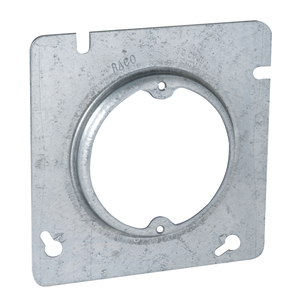 4-11/16 in. Square Cover, 1/2 in. Raised, Open, Ears 2-3/4 in. O.C