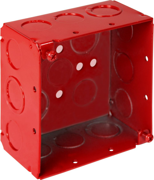 2-1/8" DEEP, 4" SQUARE DEEP FIRE ALARM BOX WELDED WITH MKO