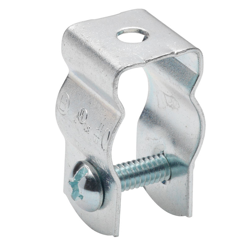 #0 Conduit Hanger with Bolt, Zinc Plated Steel
