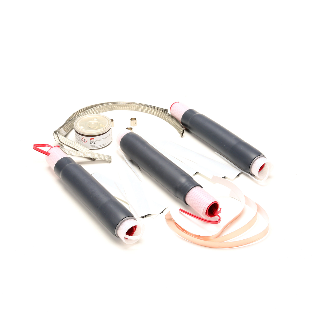 3M™ Cold Shrink QT-III Termination Kit 7620-T-95, Tape/Wire/UniShield®Shielding, 5-8.7 kV, Insulation OD 0.32-0.59 in, 3/kit