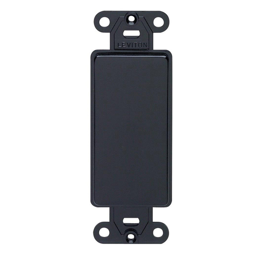 1-Gang Decora Blank Insert, Black
