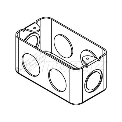 4" X 2" Drawn Handy Boxes 1-7/8" Deep 1/2" & 3/4" Concentric KO