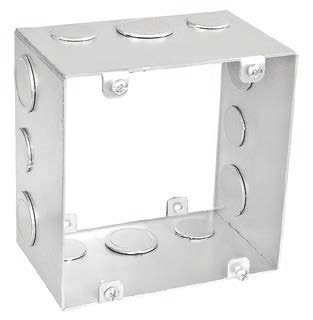 73181-SW - Welded Extension Ring 3" Deep 1/2 & 3/4 KOs, 4-11/16", 25 Pak