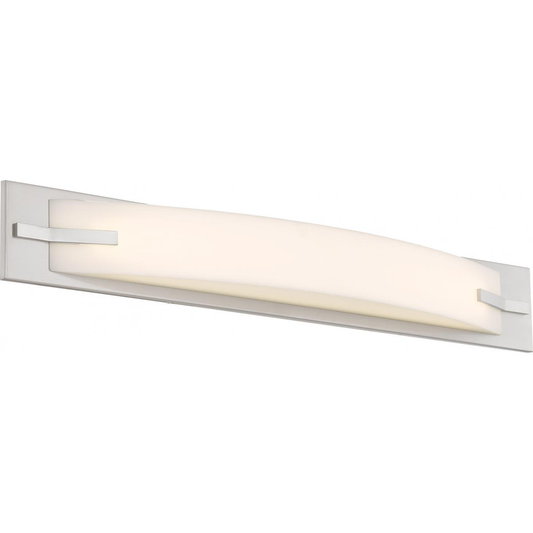 Bow - 31" LED Vanity with White Acrylic Diffuser - Brushed Nickel Finish