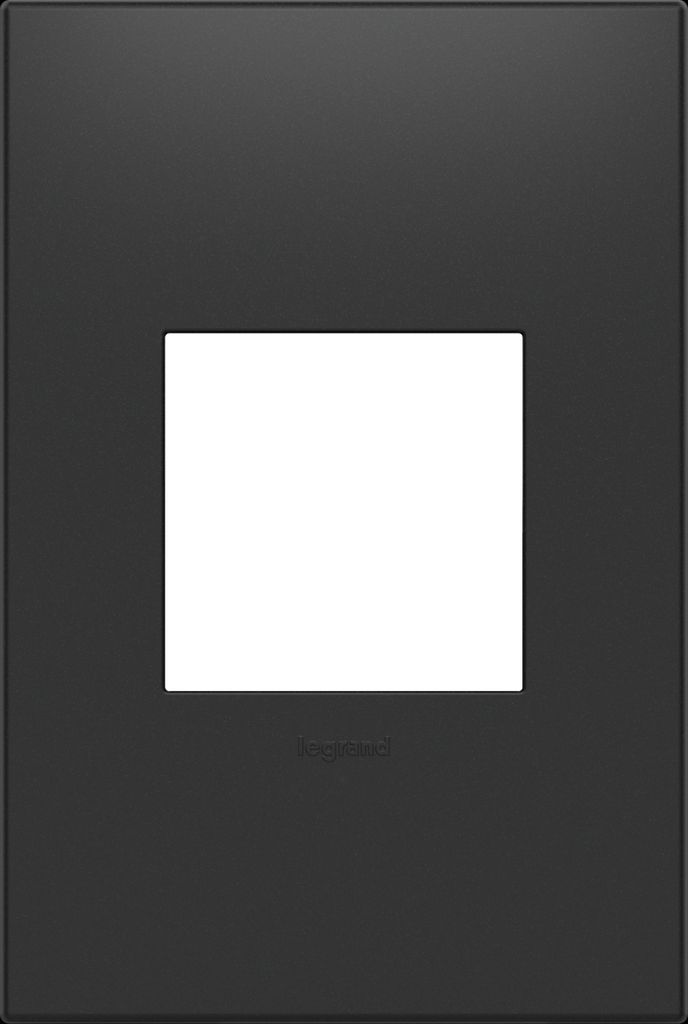 adorne® Graphite 1-Gang Screwless Wall Plate with Microban®