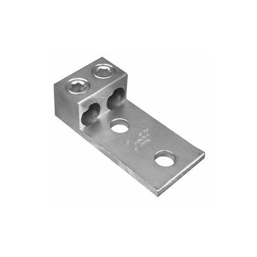 Aluminum Mechanical Lugs Two Conductors - Two Hole Mount 250MCM-#6 Awg