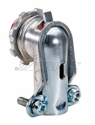 1-1/4" 90° Insulated Throat Squeeze Type BX-Flex Connector