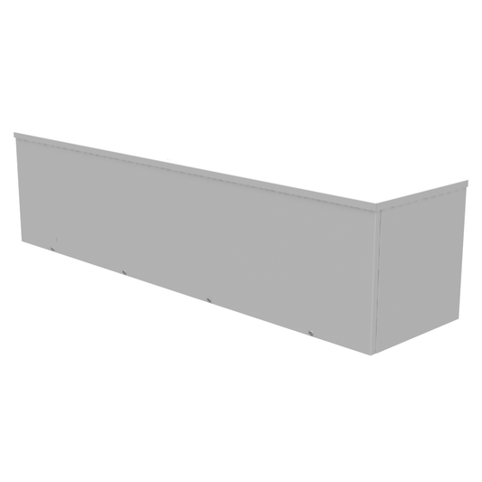12x48x12 Screw Cover Wireway Type 3R UL Listed Steel Knockouts ANSI 61 Gray Quad D Knockout For Lock