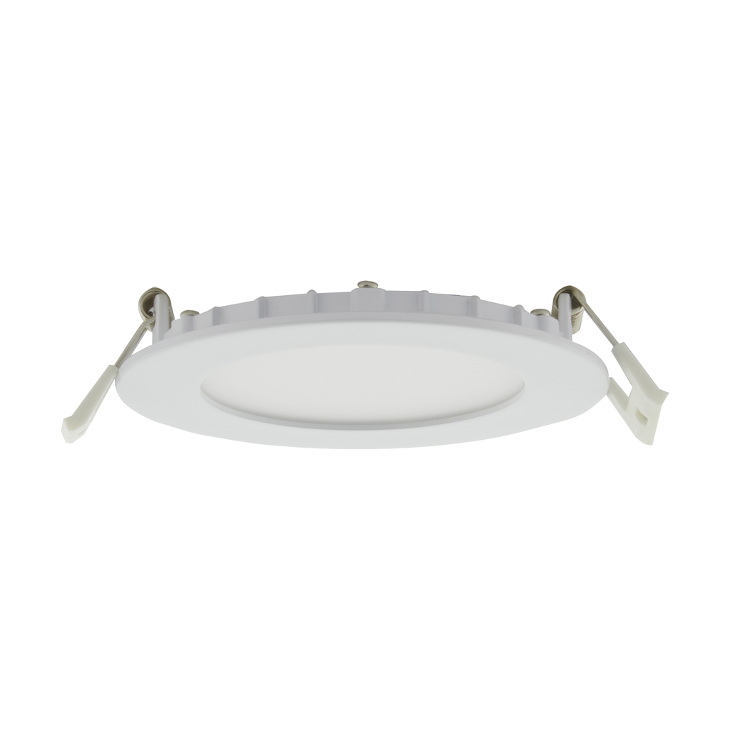 10 Watt; LED Direct Wire Downlight; Edge-lit; 4 inch; CCT Selectable; 120 volt; Dimmable; Round; Remote Driver