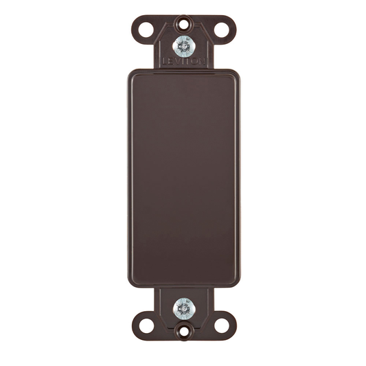 1-Gang Decora Blank Insert, Brown