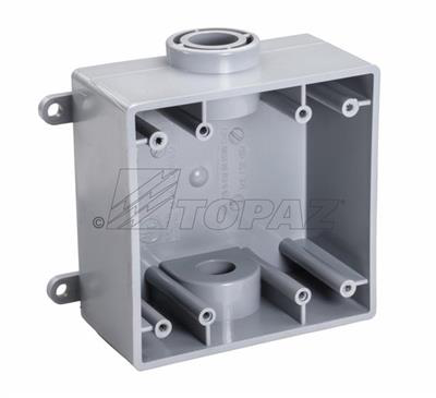 1" Schedule 40 PVC FSC Type Boxes, Double Gang