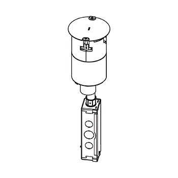 4AT Recessed Unwired Poke-Thru Stem Assembly