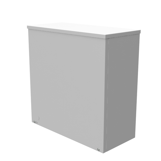 18x8x18 Screw Cover Type 3R UL Listed Steel No Knockouts ANSI 61 Gray Quad D Knockout For Lock Emboss Mounting Holes In Back
