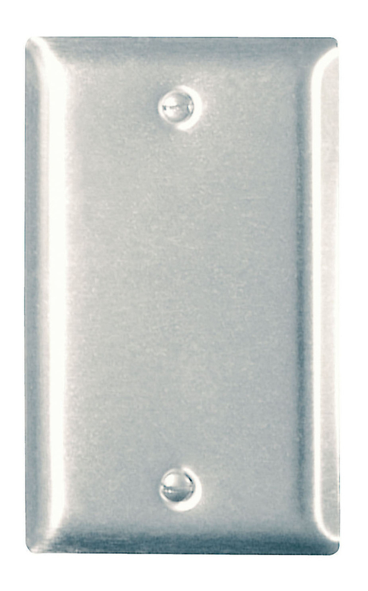 1-Gang 302/304 Stainless Steel Wall Plate, Blank, Box Mounted