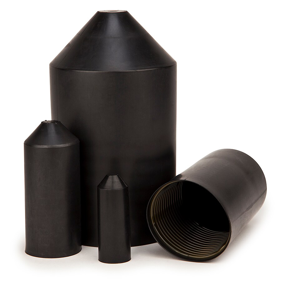 3M Heat Shrink Heavy-Duty End Cap SKE-4/10, Black, for cable diameters 0.16-0.31 in, 50/case