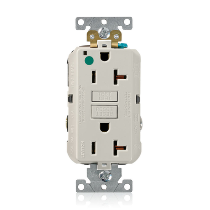 20 Amp SmartlockPro® GFCI Receptacle/Outlet, Hospital Grade