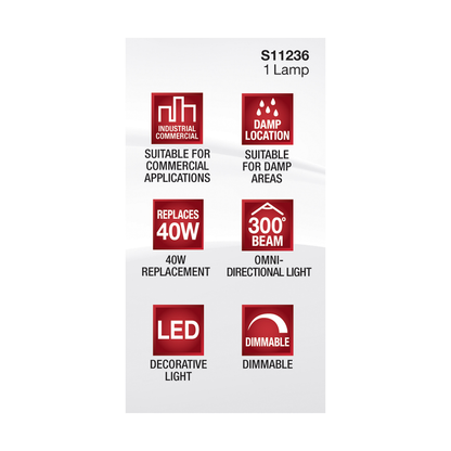 5 Watt; JCD LED; Frost; 3000K; G9 Base; 120 Volt