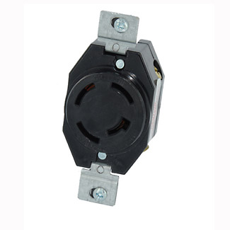 20 Amp, 120/208 Volt, Flush Mount Locking Receptacle, Industrial Grade