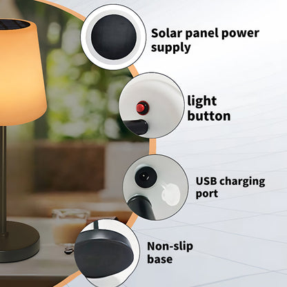 Waterproof Smart Solar Table Lamps Remote Control Desk Lamp