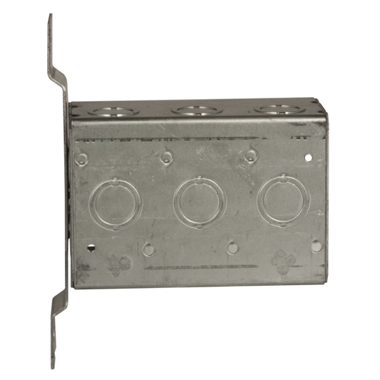 3-Gang Switch Box, Welded, 2-1/2 in Deep, Eleven 1/2 & Eleven 3/4 in. KO's