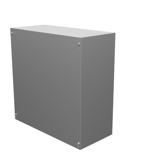 18x8x18 Screw Cover Type 1 UL Listed Steel No Knockouts No Paint Cover With Teardrop Slots Mounting Holes In Back
