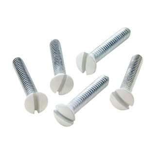 7/8" Long 6-32 Milled Replacement Screws, White